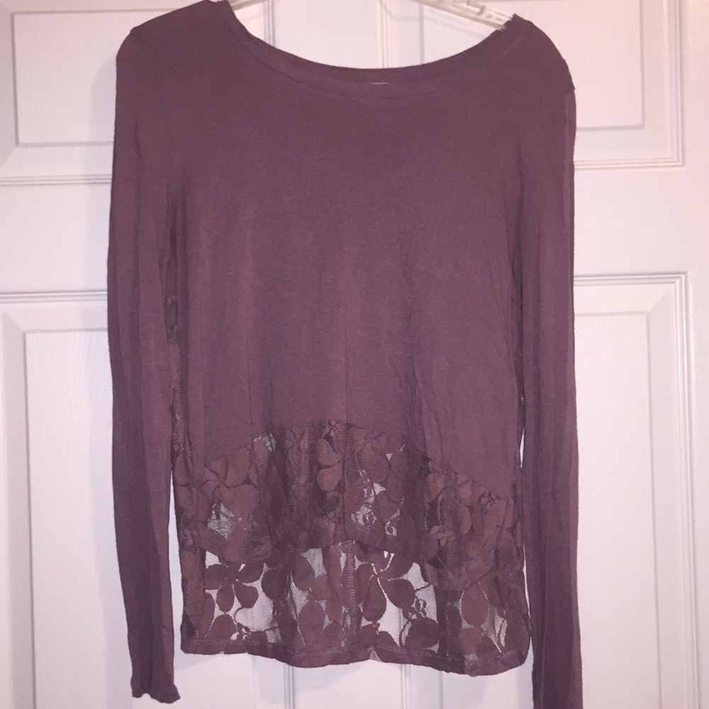 Purple lace shirt
